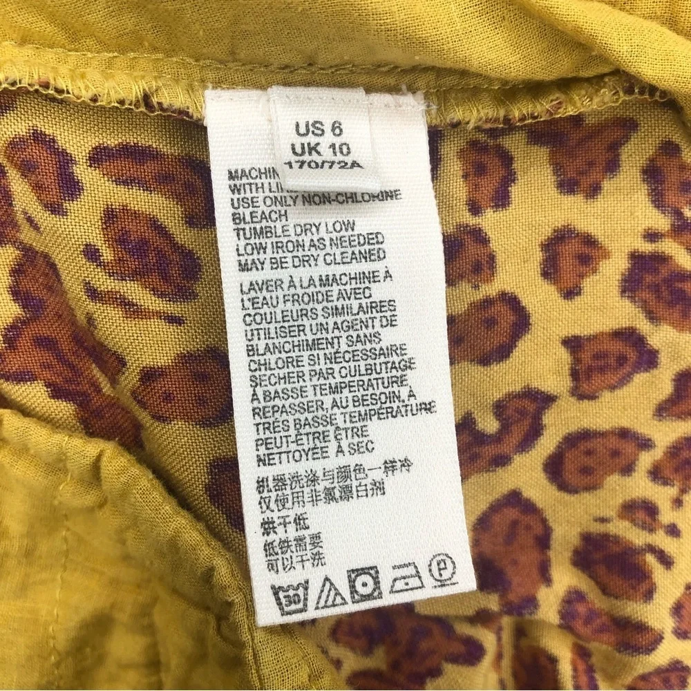 Free People Leopard Print Bennie Pant